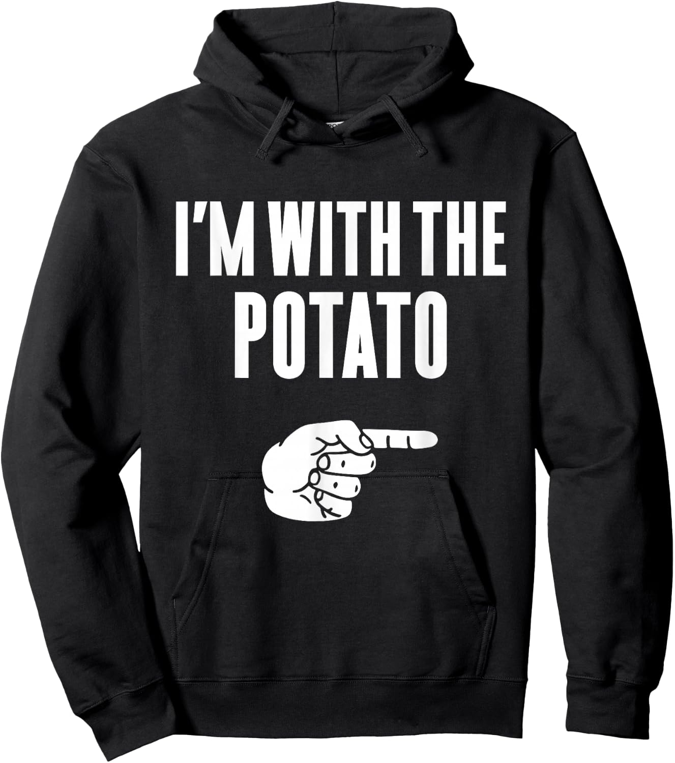 I'm With The Potato Funny Halloween Couple Costume Gift Hoodie - Hoodie | Black