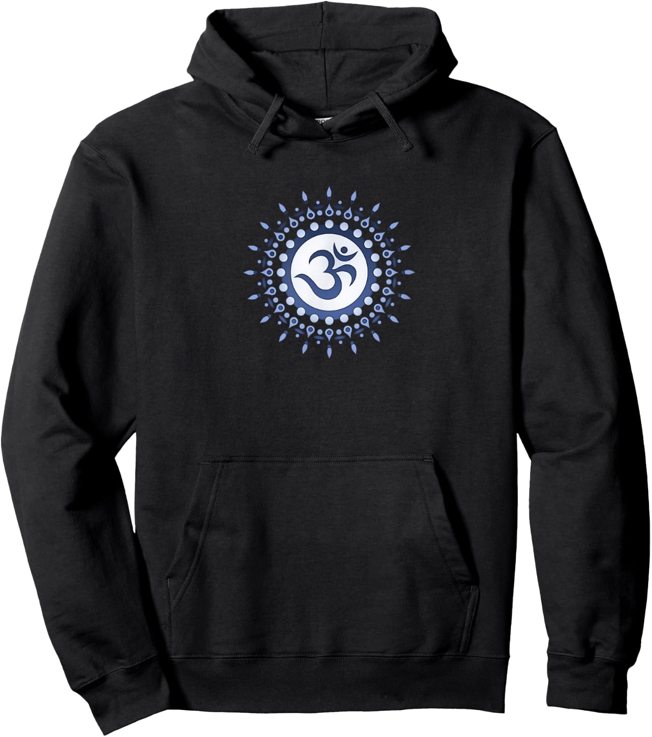 Om Mantra Sun Yoga Symbol Mandala Hoodie - Hoodie | Black