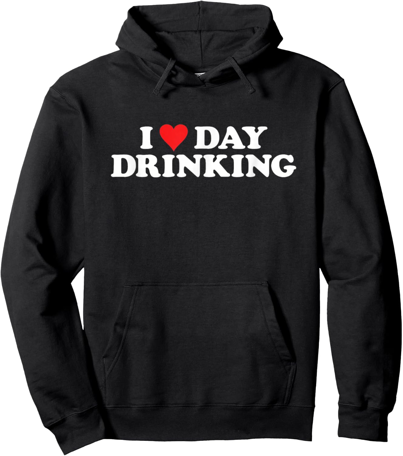 I Love Day Drinking Heart Hoodie - Hoodie | Black