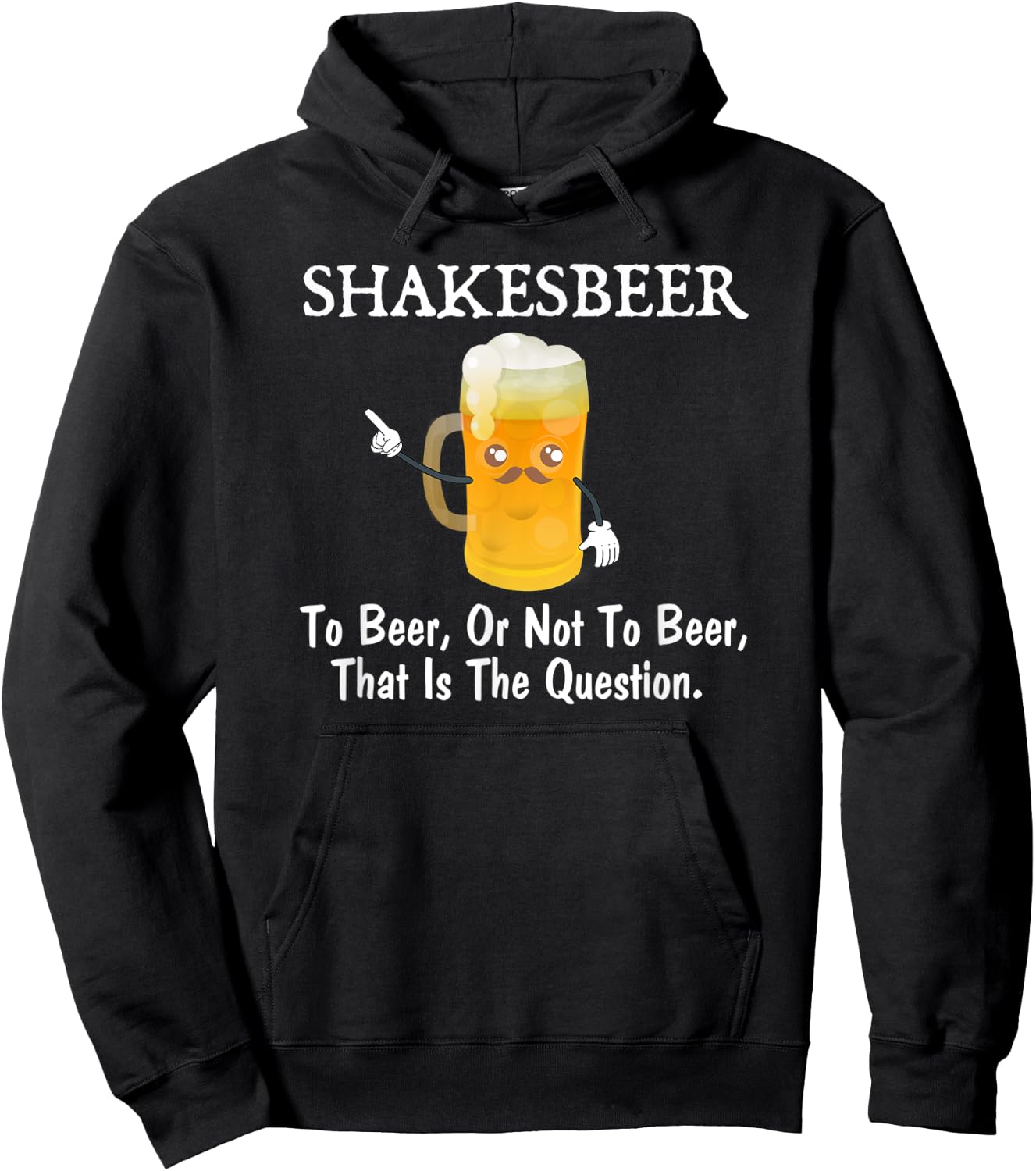 To Beer, Or Not To Beer Funny Drinkers Joke Pun Hoodie - Hoodie | Black