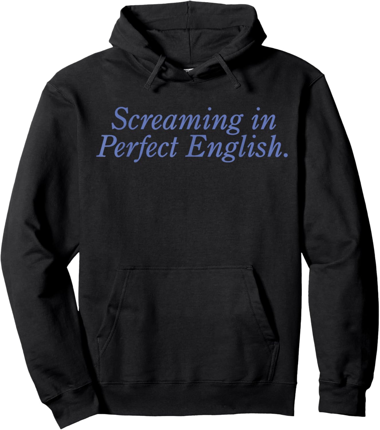 Screaming In Perfect English Funny Sarcasm Hoodie - Hoodie | Black