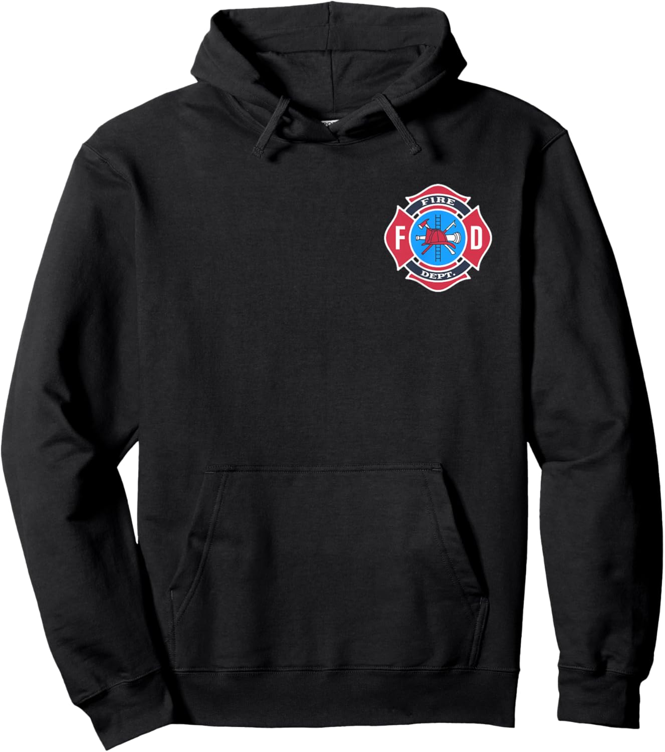 Fun Fireman Fire Department Logo Firefighter Costume Hoodie - Hoodie | Black