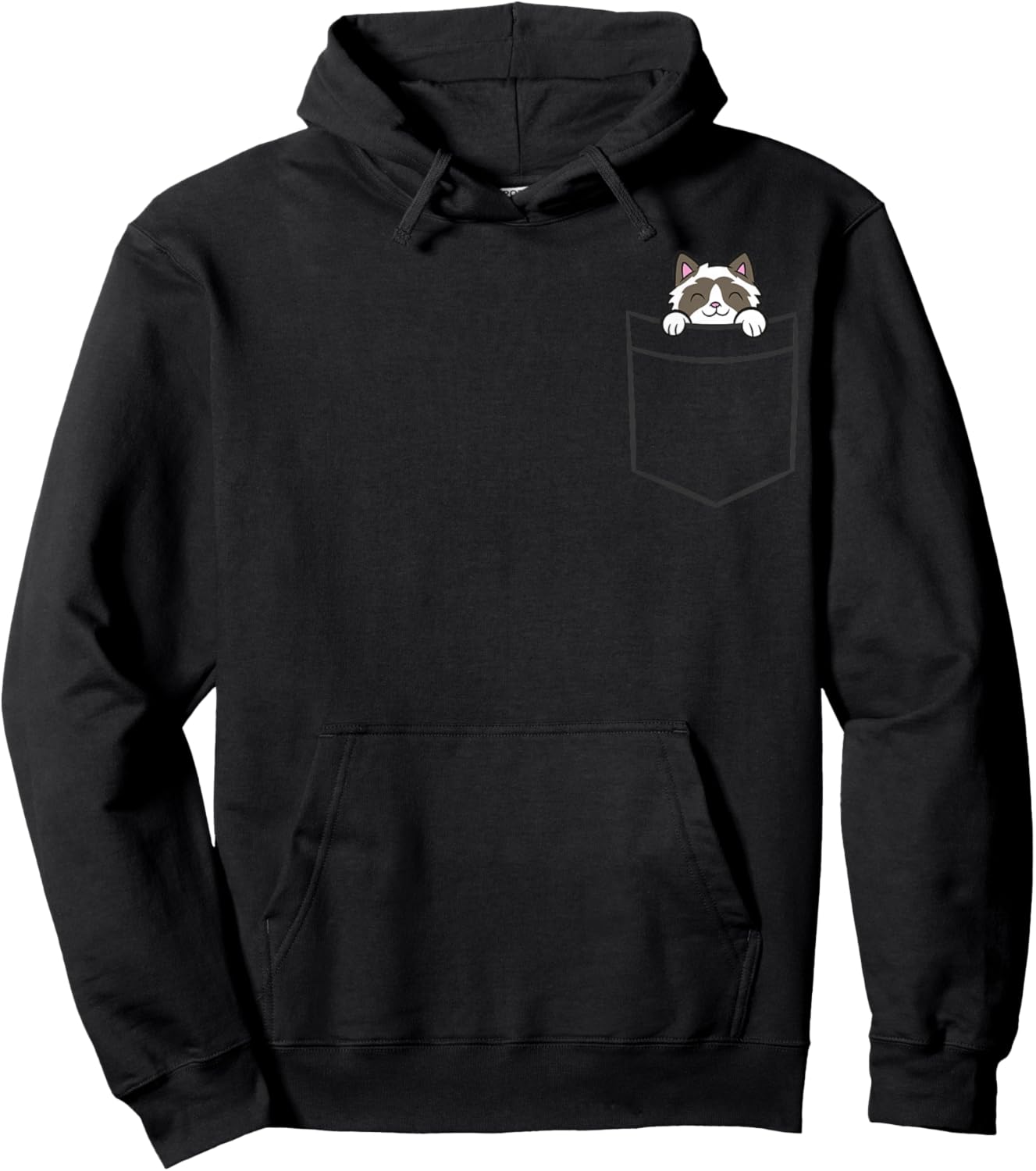 Cat In The Pocket Cute Ragdoll Cat Hoodie - Hoodie | Black