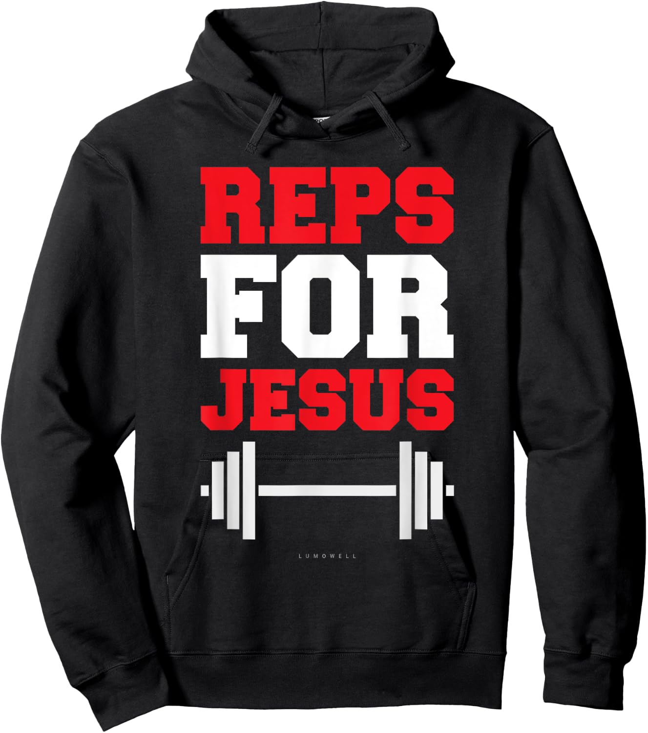 Reps For Jesus . Funny Gym Jesus With Sayings Hoodie - Hoodie | Black