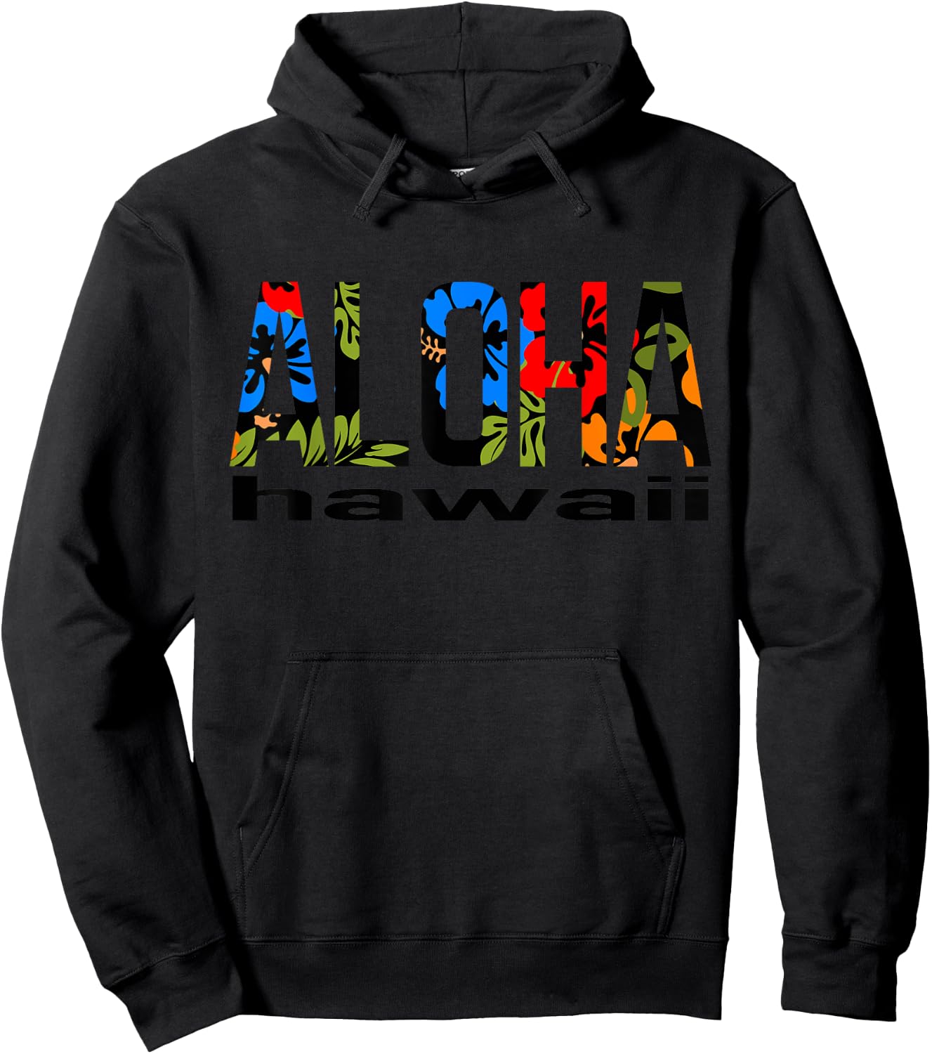 Aloha Hawaiian Flowers Hawaii Funny Vacation Surf Hoodie - Hoodie | Black