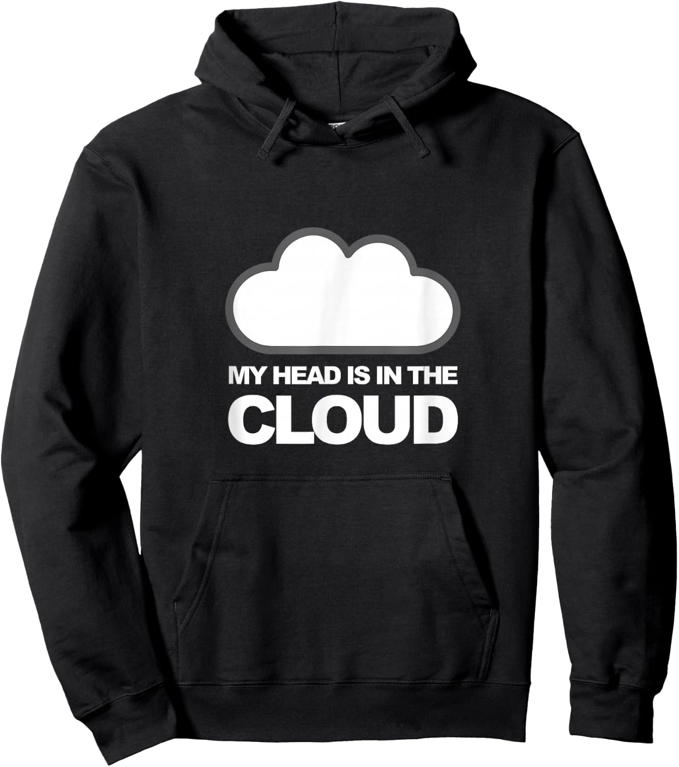 Tech Humor My Head Is in the Cloud Hoodie - Hoodie | Black
