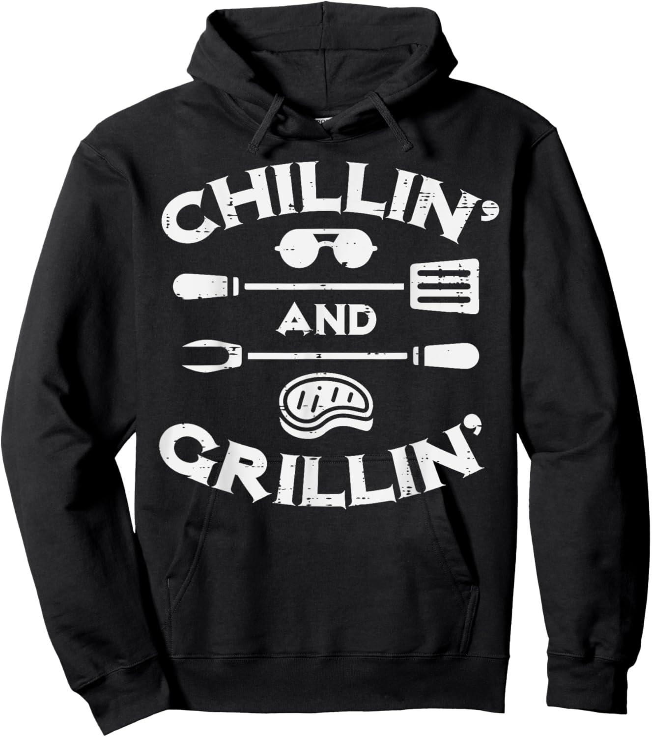 Bbq Chillin And Grillin Barbecue Pit Men Women Kids Hoodie - Hoodie | Black