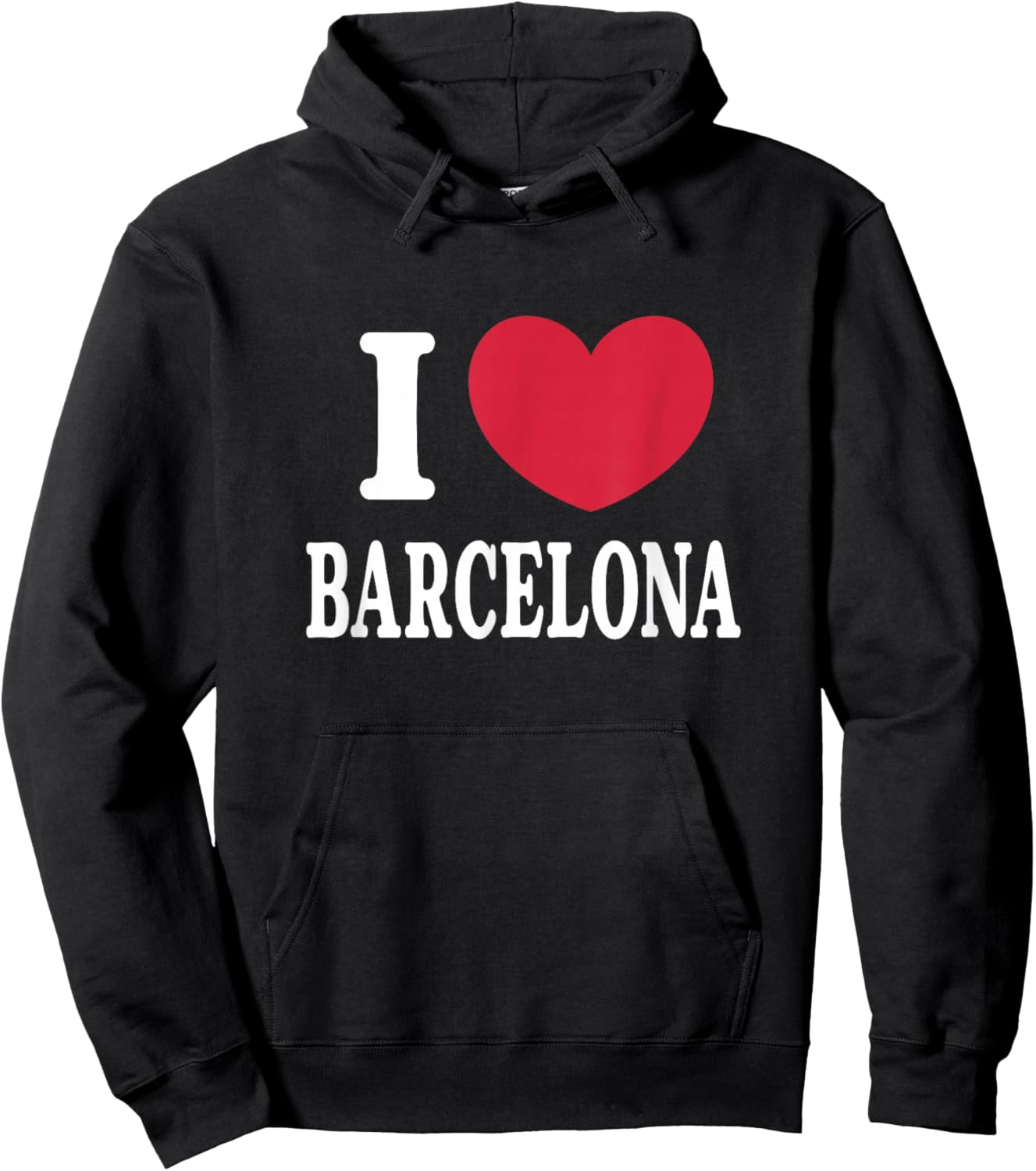 I Love Barcelona , Black, S Hoodie - Hoodie | Black