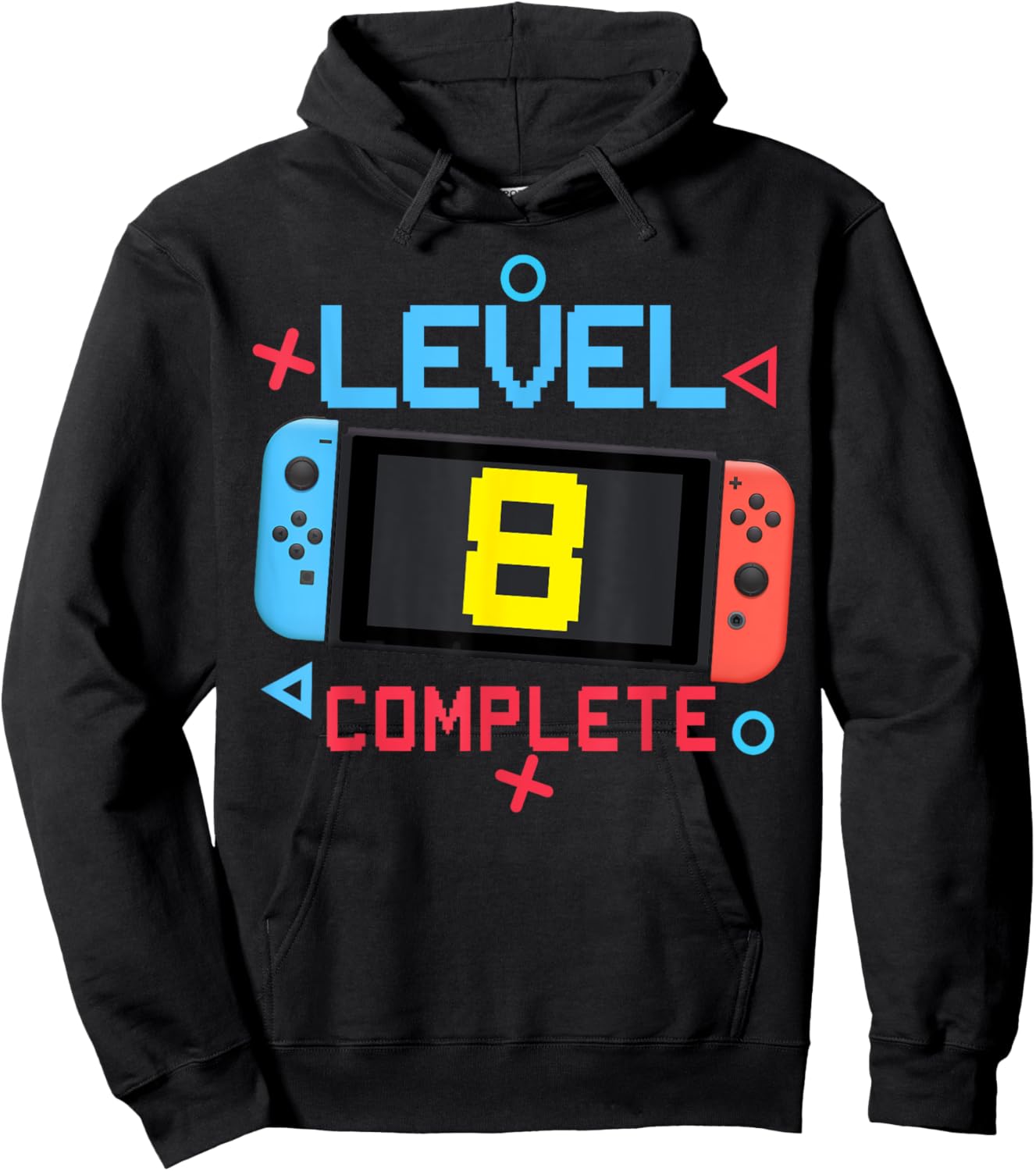 Level 8 Complete Boy 8 Years Old Bday 8th Birthday Gifts Hoodie - Hoodie | Black