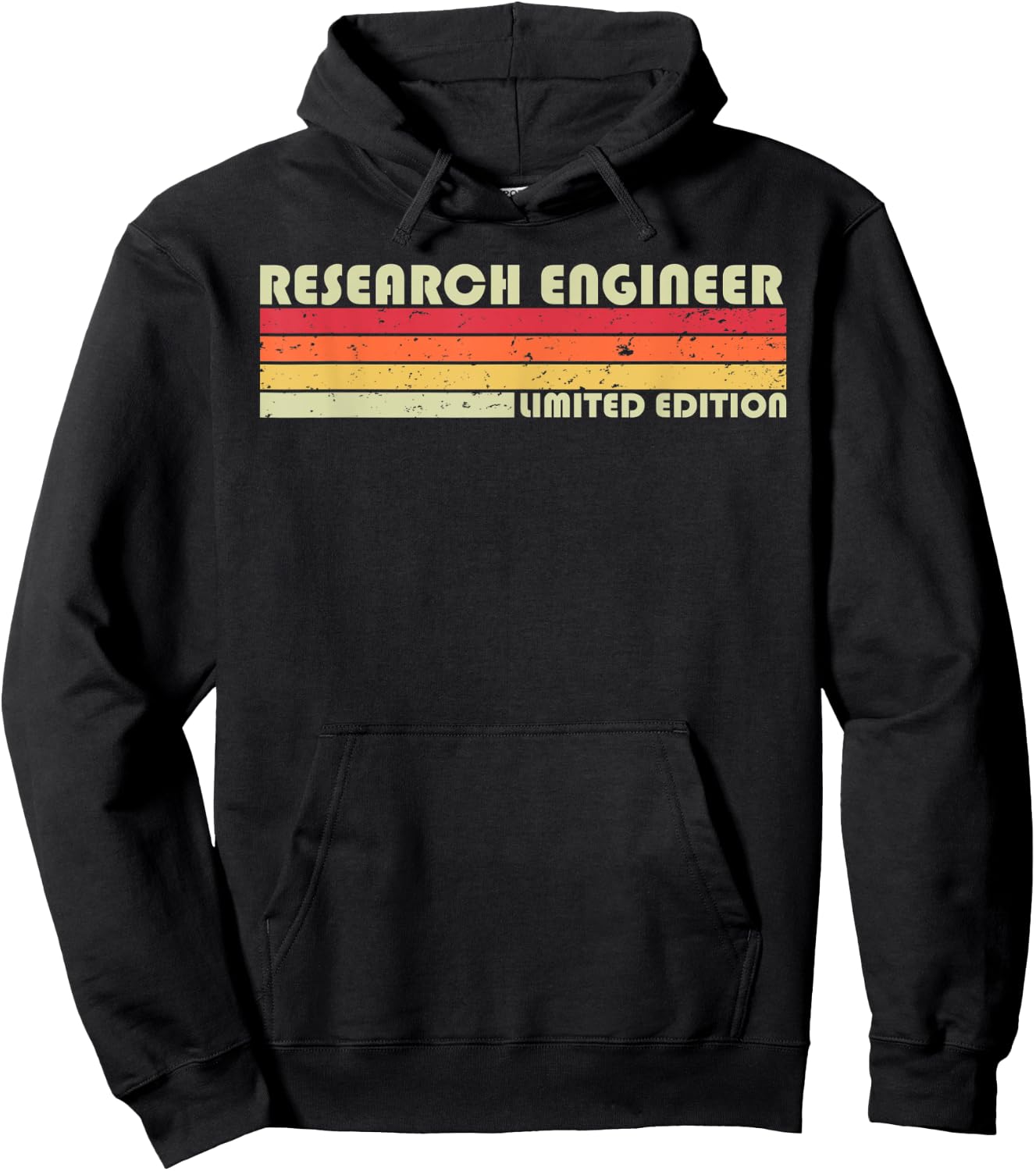RESEARCH ENGINEER Funny Job Title Profession Birthday Worker Hoodie - Hoodie | Black