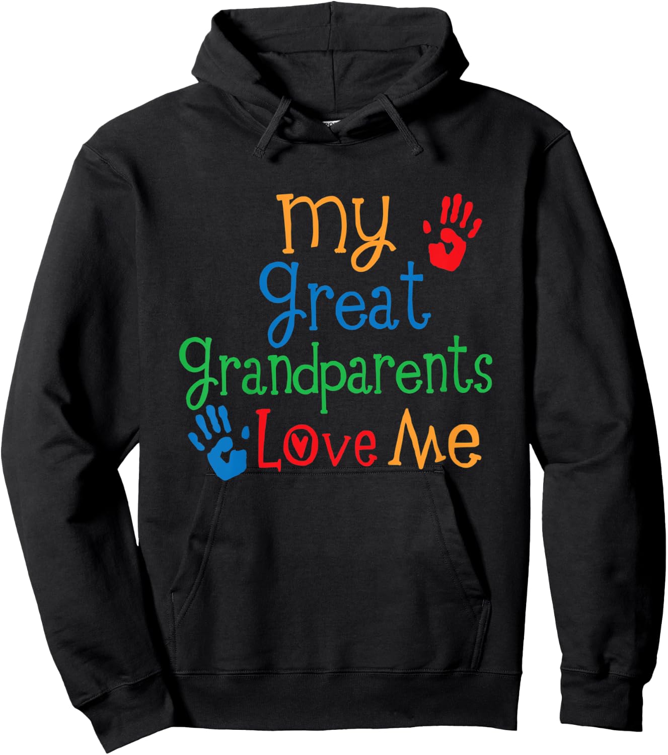 Kids My Great Grandparents Love Me Hoodie - Hoodie | Black