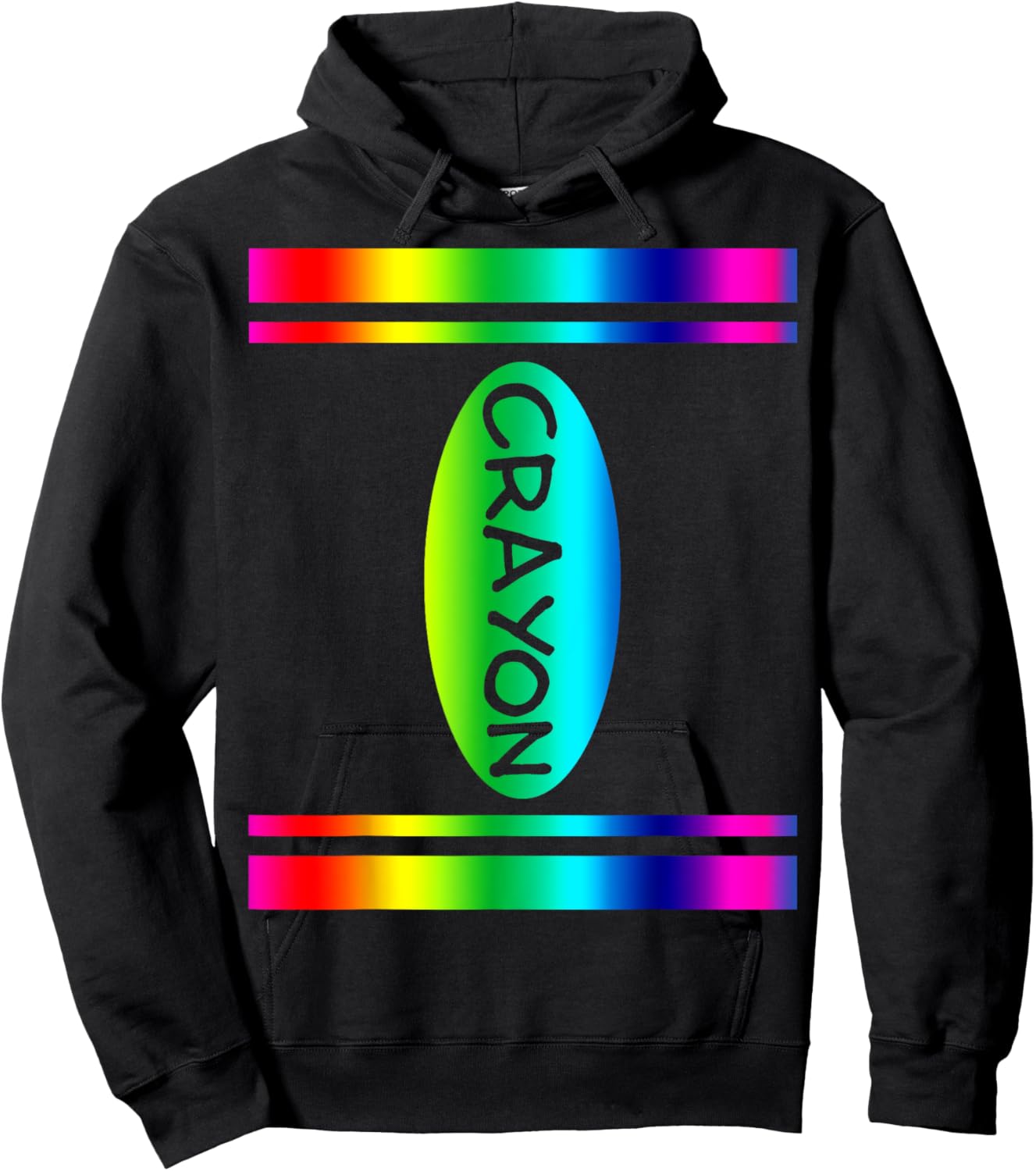 Crayon Rainbow Colours Simple Costume Carnival Halloween Hoodie - Hoodie | Black