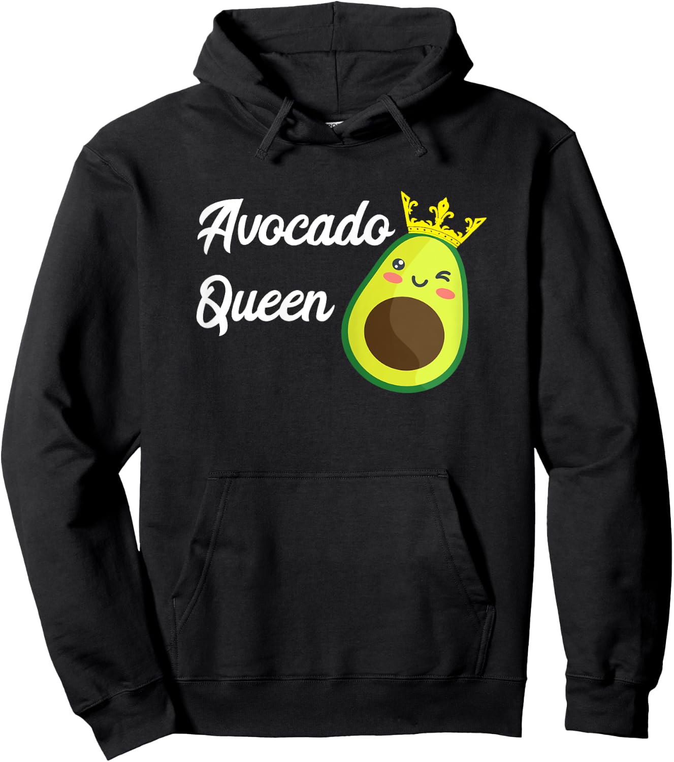 Avocado Queen Funny Avocado Fruit Lover Guacamole Food Hoodie - Hoodie | Black
