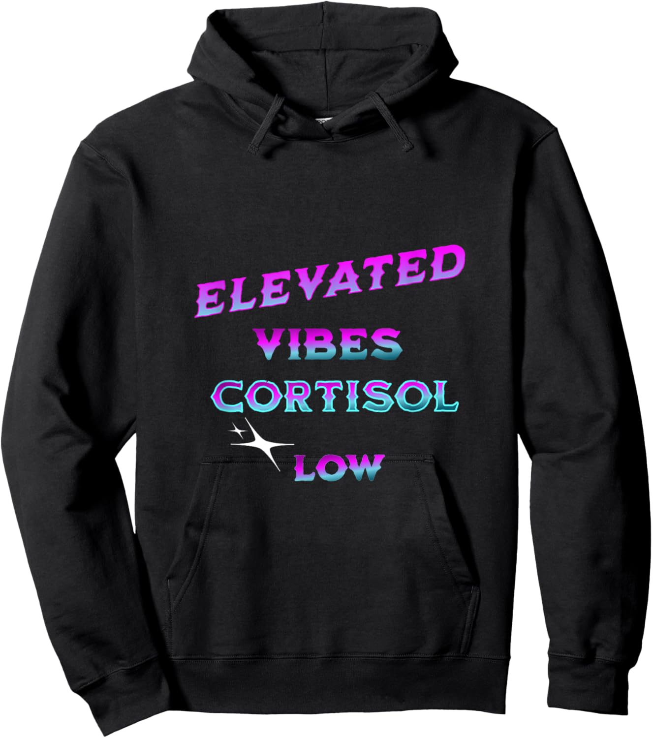 Stress Free Life Low Cortisol Anxiety Mental Health Positive Hoodie - Hoodie | Black