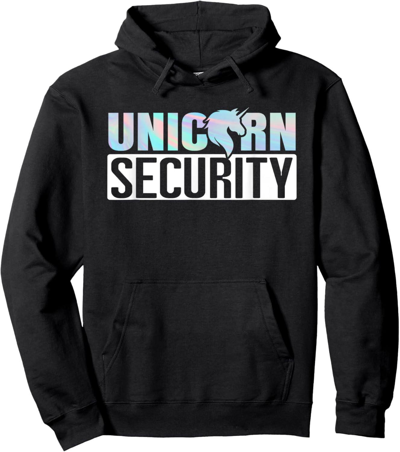 Halloween Dad Mom Daughter Adult Unicorn Security Costume Hoodie - Hoodie | Black