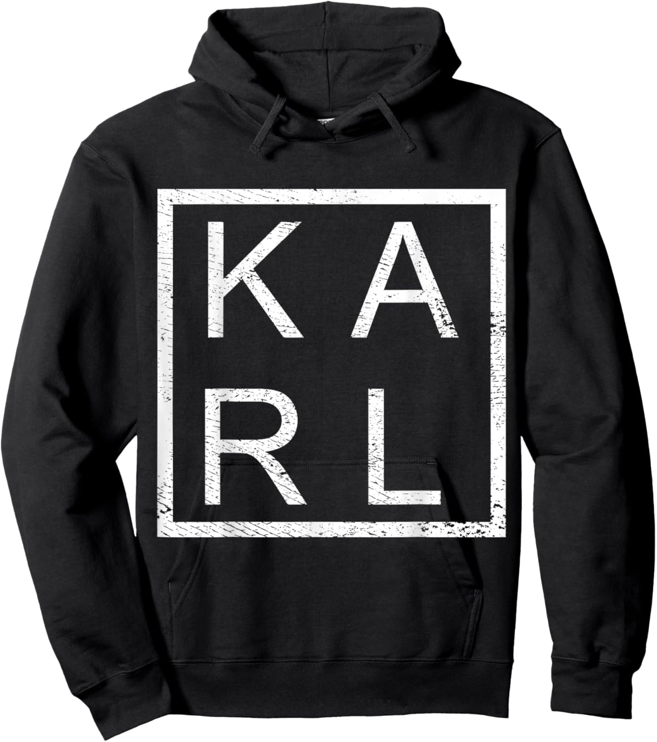Karl Personalized, Karl Name, Boy Man Karl Hoodie - Hoodie | Black