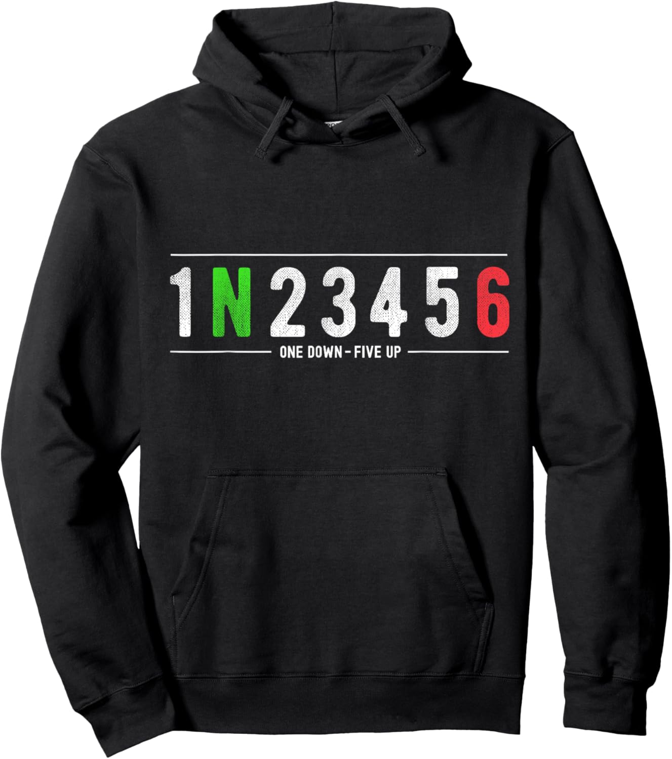 1N23456 Motorcycle Shift Biker Funny Motorcycle Biker Hoodie - Hoodie | Black