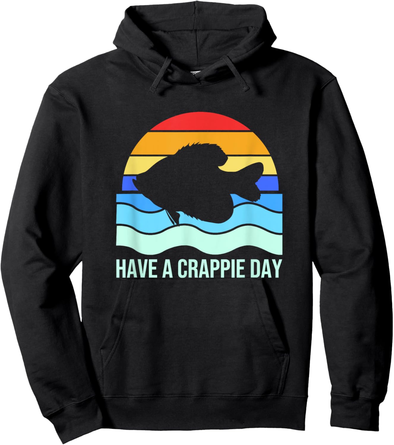 Retro Crappie Fish Fishing Funny Have A Crappie Day Hoodie - Hoodie | Black