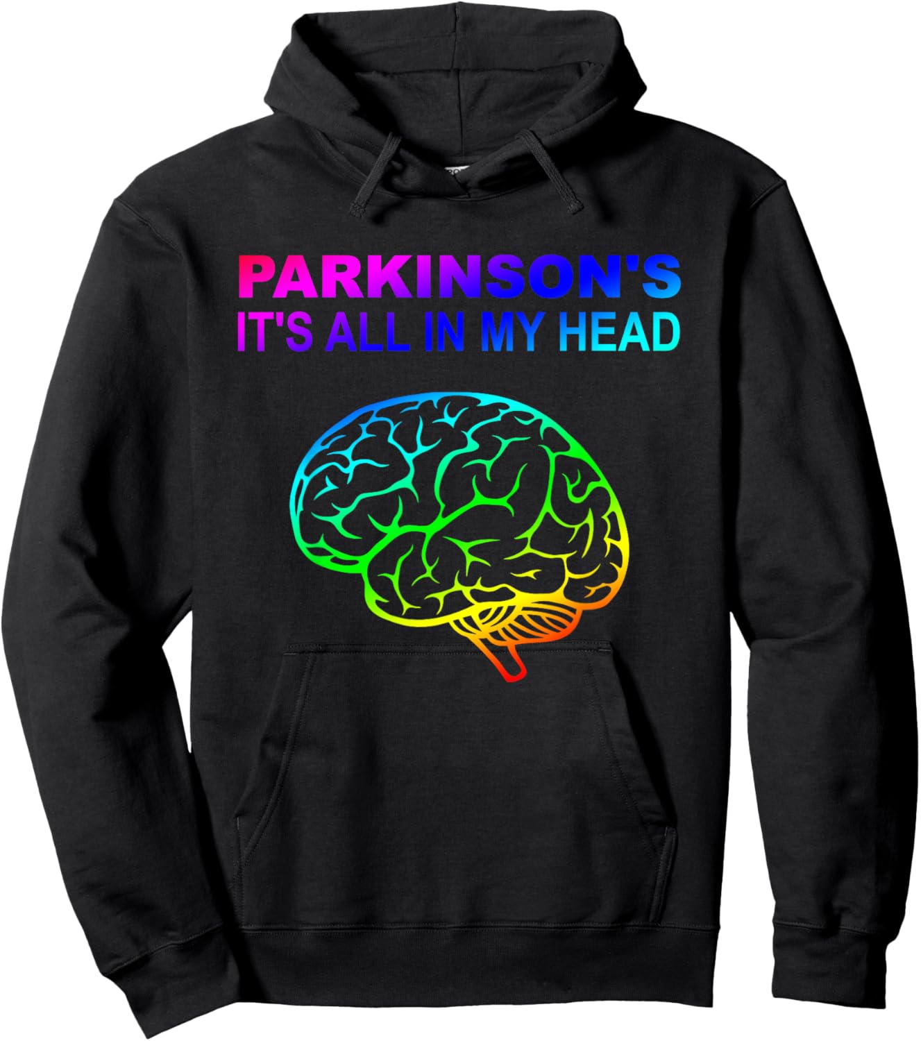Parkinson's It's All In My Head Funny Hoodie - Hoodie | Black