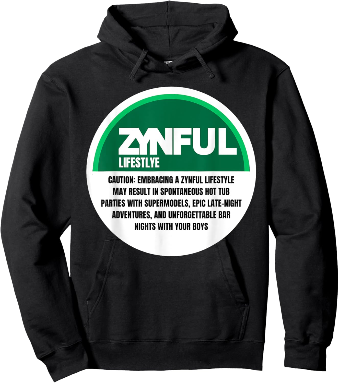 Funny Flavored Nicotine Pouch Sinful Lifestyle Lip Pillow Hoodie - Hoodie | Black