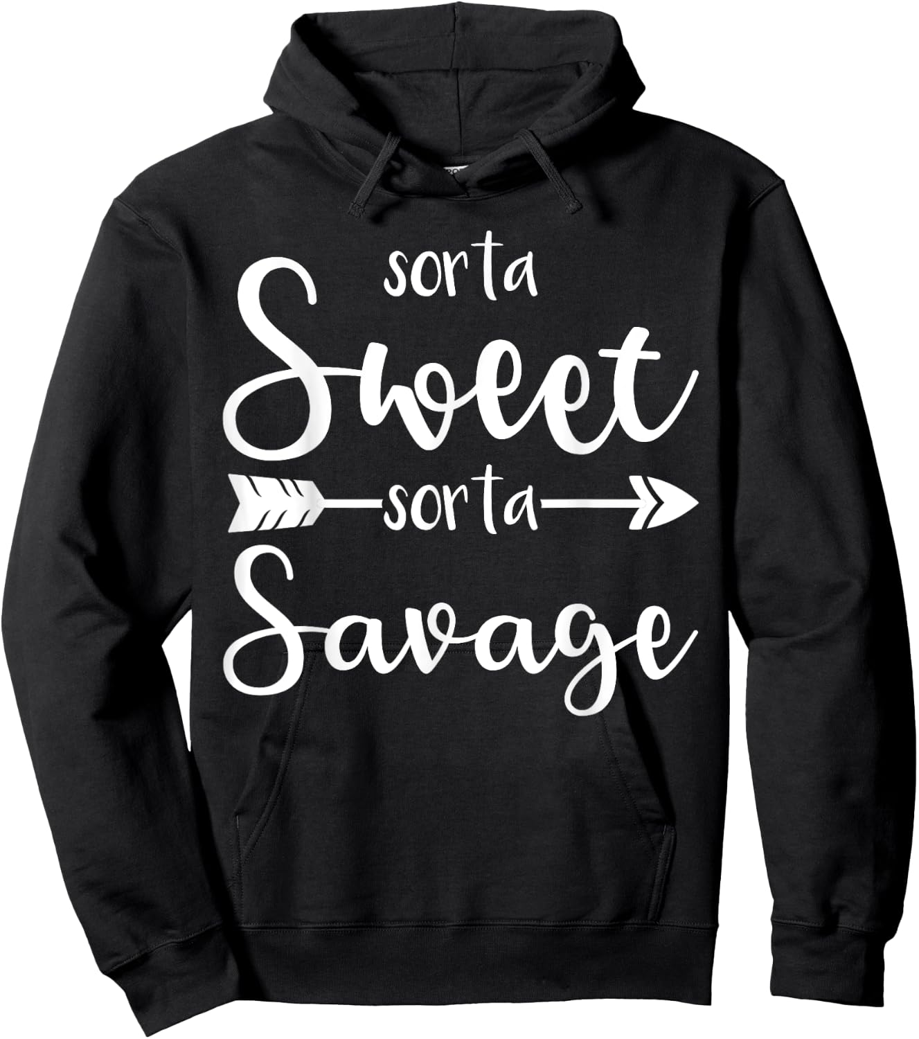 Sorta Sweet Sorta Savage Hoodie - Hoodie | Black