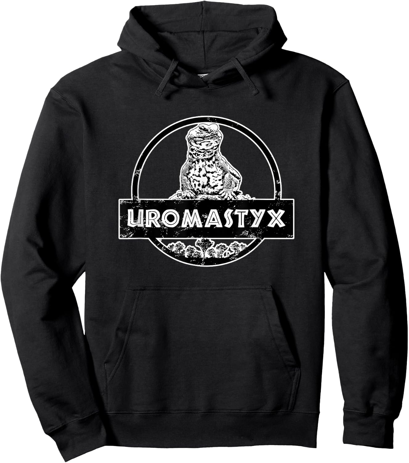 Uromastyx Juressic Funny Agama Desert Lizard Hoodie - Hoodie | Black