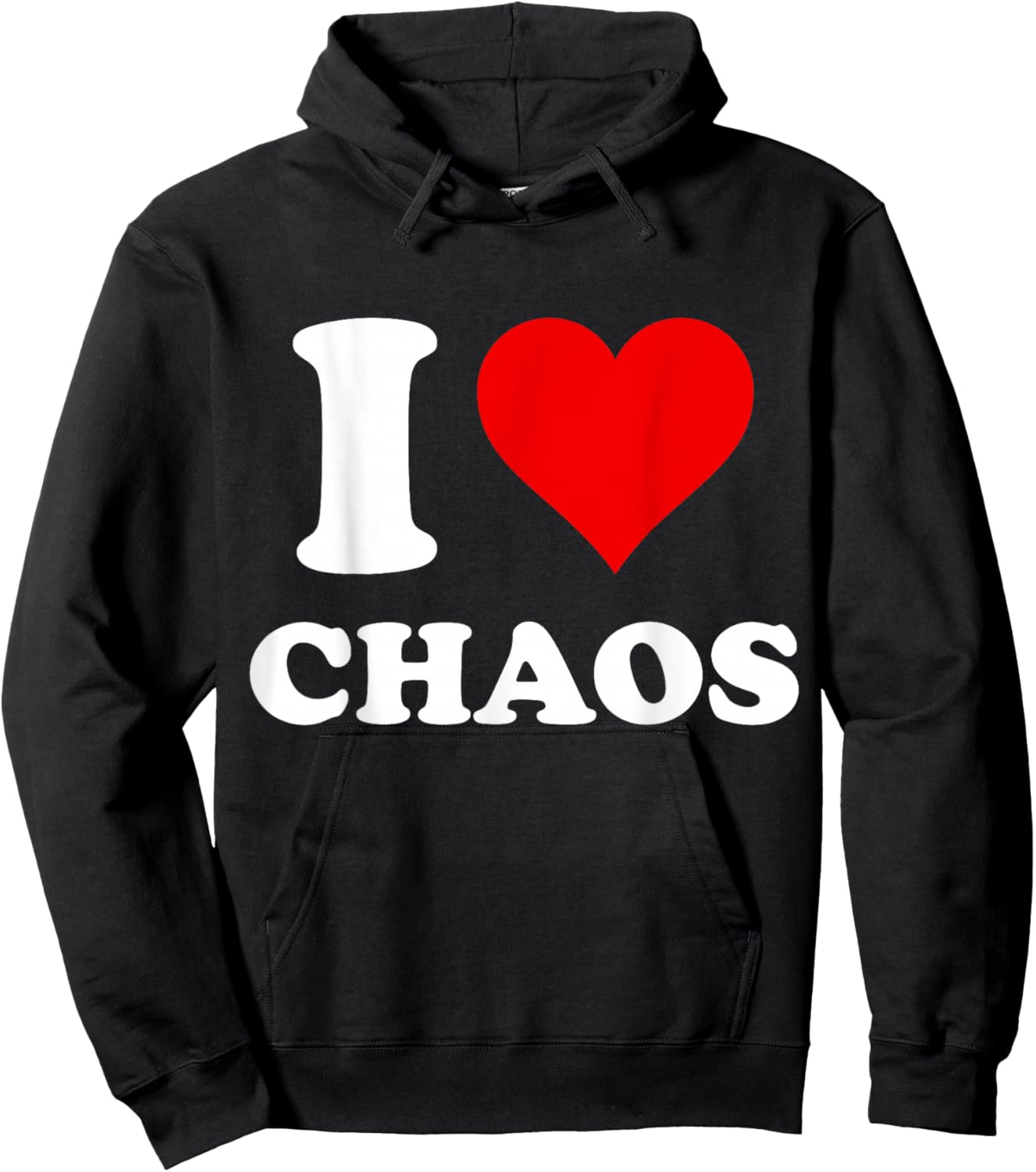 I Heart Chaos I Love Chaos Hoodie - Hoodie | Black