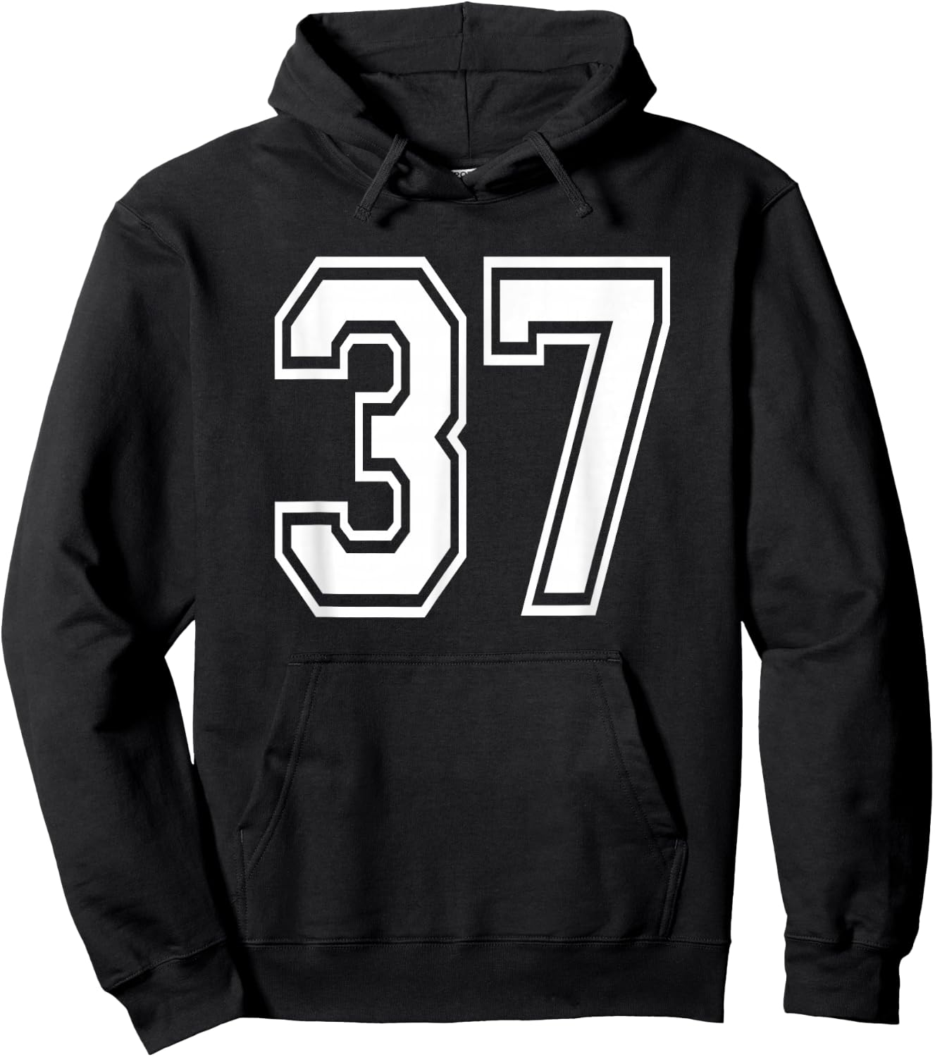Number 37 Birthday Gift Sports Player Team Numbered Jersey Hoodie - Hoodie | Black