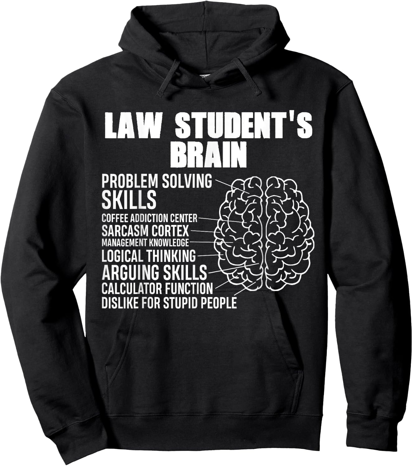 Funny Law Students Saying, Lawyer gift, Study, Law Student Hoodie - Hoodie | Black