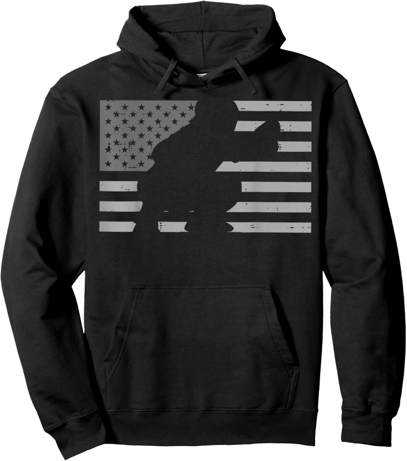 Baseball Catcher American Flag USA Patriotic Men Boys Hoodie - Hoodie | Black