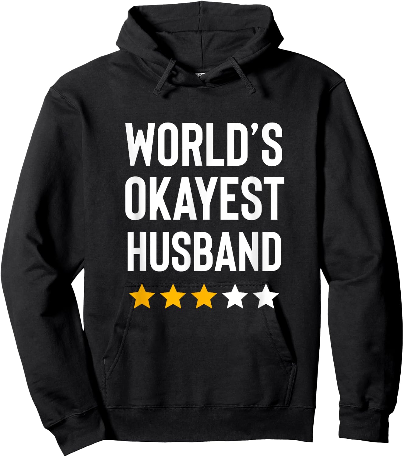 Worlds Okayest Husband Funny Birthday Christmas Gag Gift Hoodie - Hoodie | Black