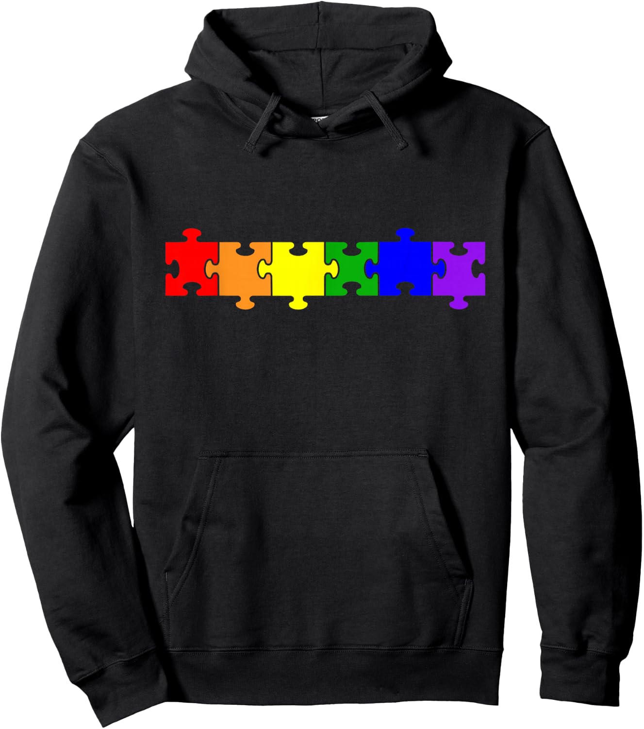 Colourful Puzzle Hoodie - Hoodie | Black