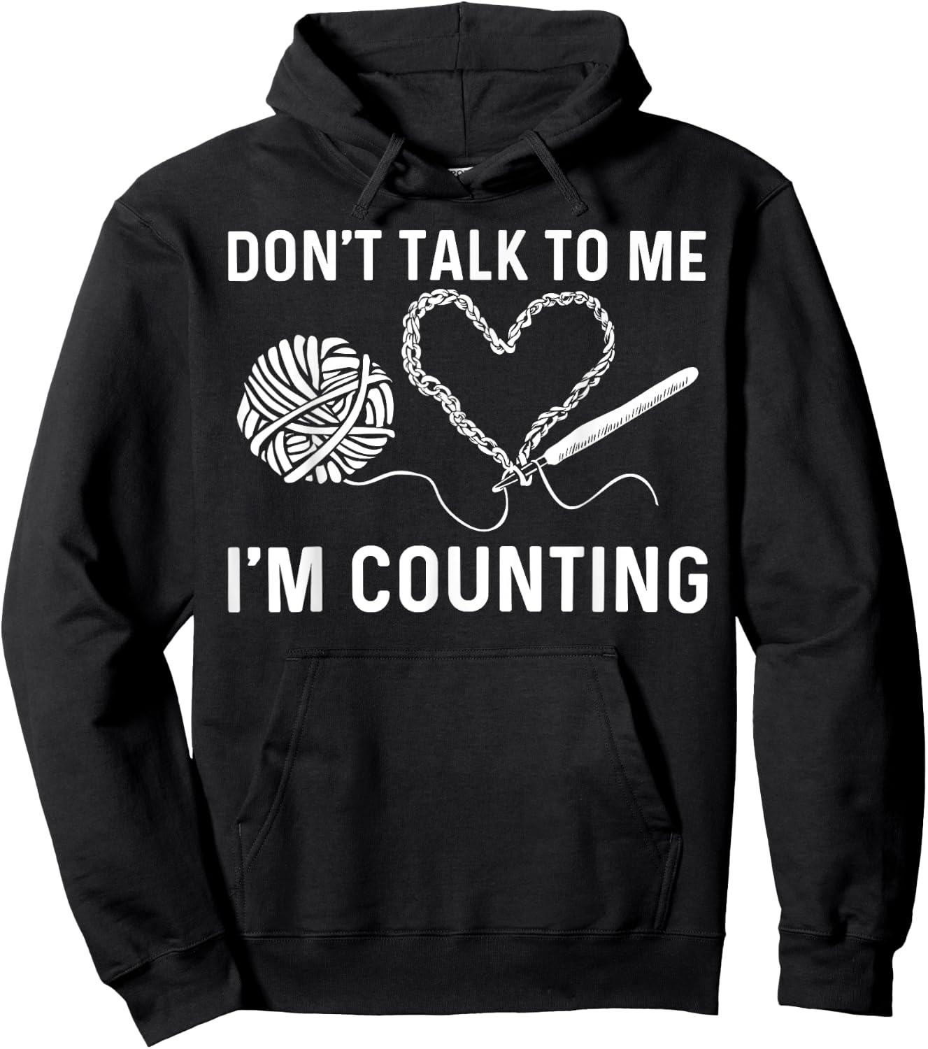 Funny Crocheting Art Women Crocheter Crochet Lover Hoodie - Hoodie | Black