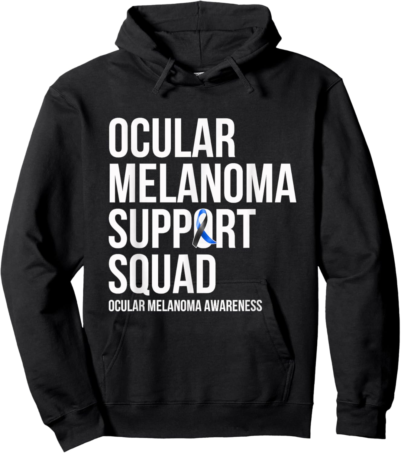 Ocular Melanoma Support Squad - Eye Cancer Awareness Hoodie - Hoodie | Black
