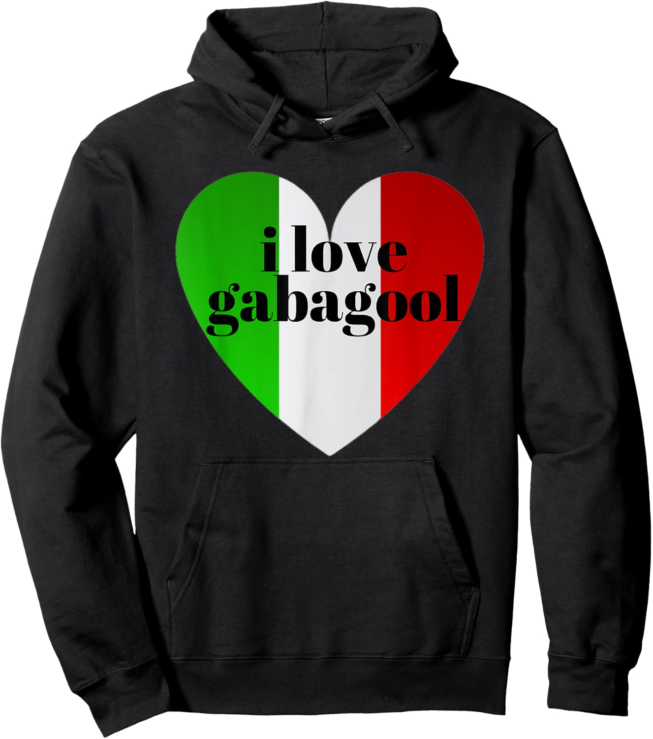 Funny I Love Gabagool Italian Flag Coldcut Humor Slang Men Hoodie - Hoodie | Black