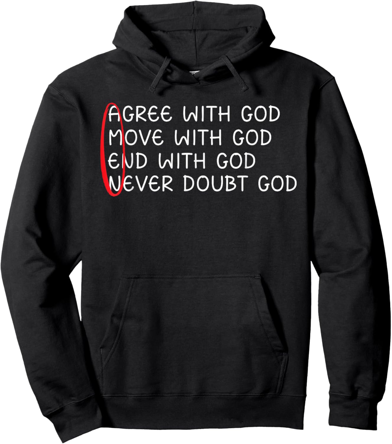Agree With God Move With God End With God Jesus Christian Hoodie - Hoodie | Black