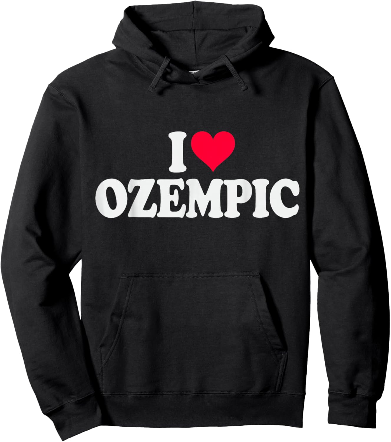 I Love Ozempic Red Heart Hoodie - Hoodie | Black