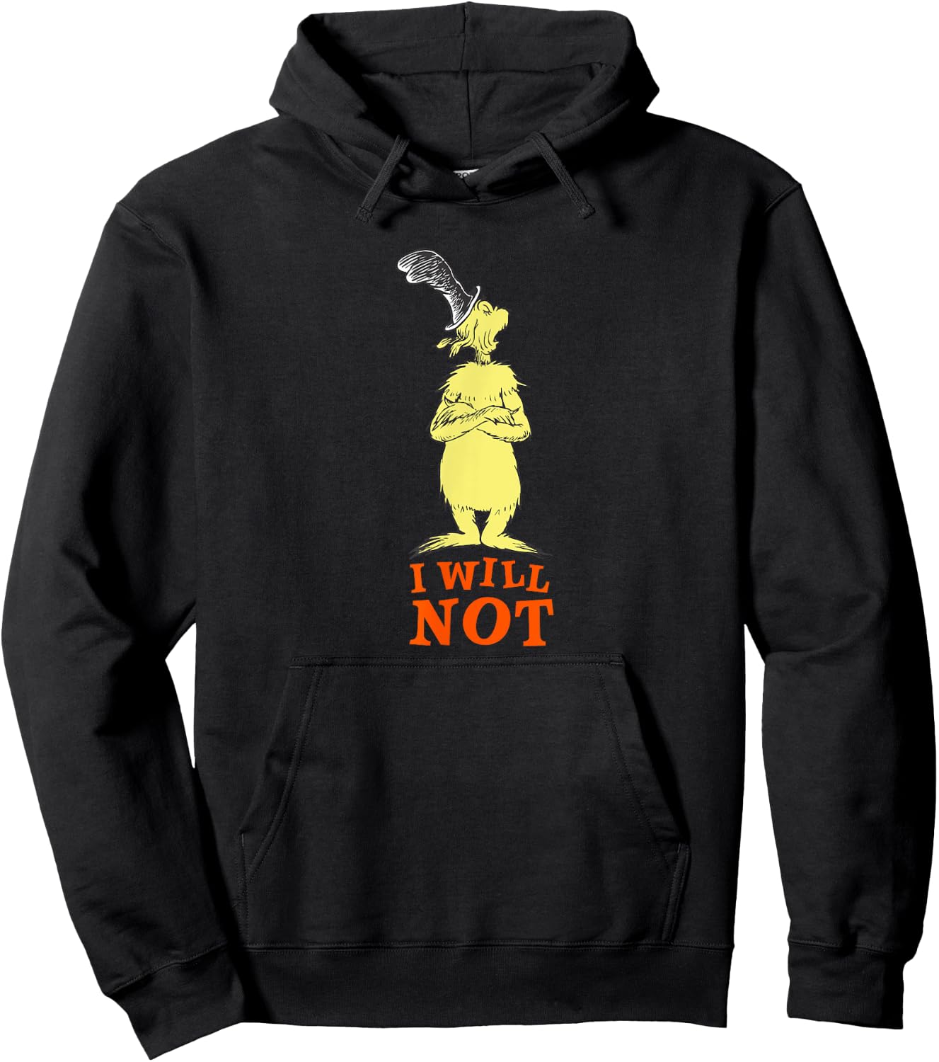 Dr. Seuss Green Eggs and Ham "I Will Not" Hoodie - Hoodie | Black