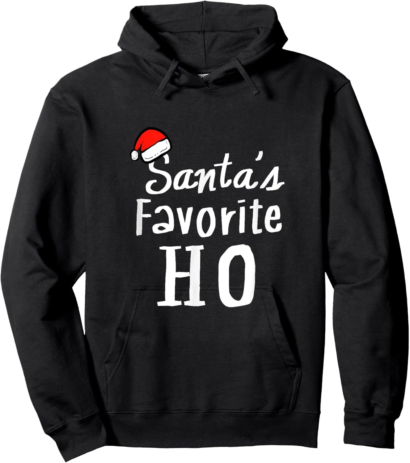 Favorite Ho Funny and Santa Fan Hoodie - Hoodie | Black