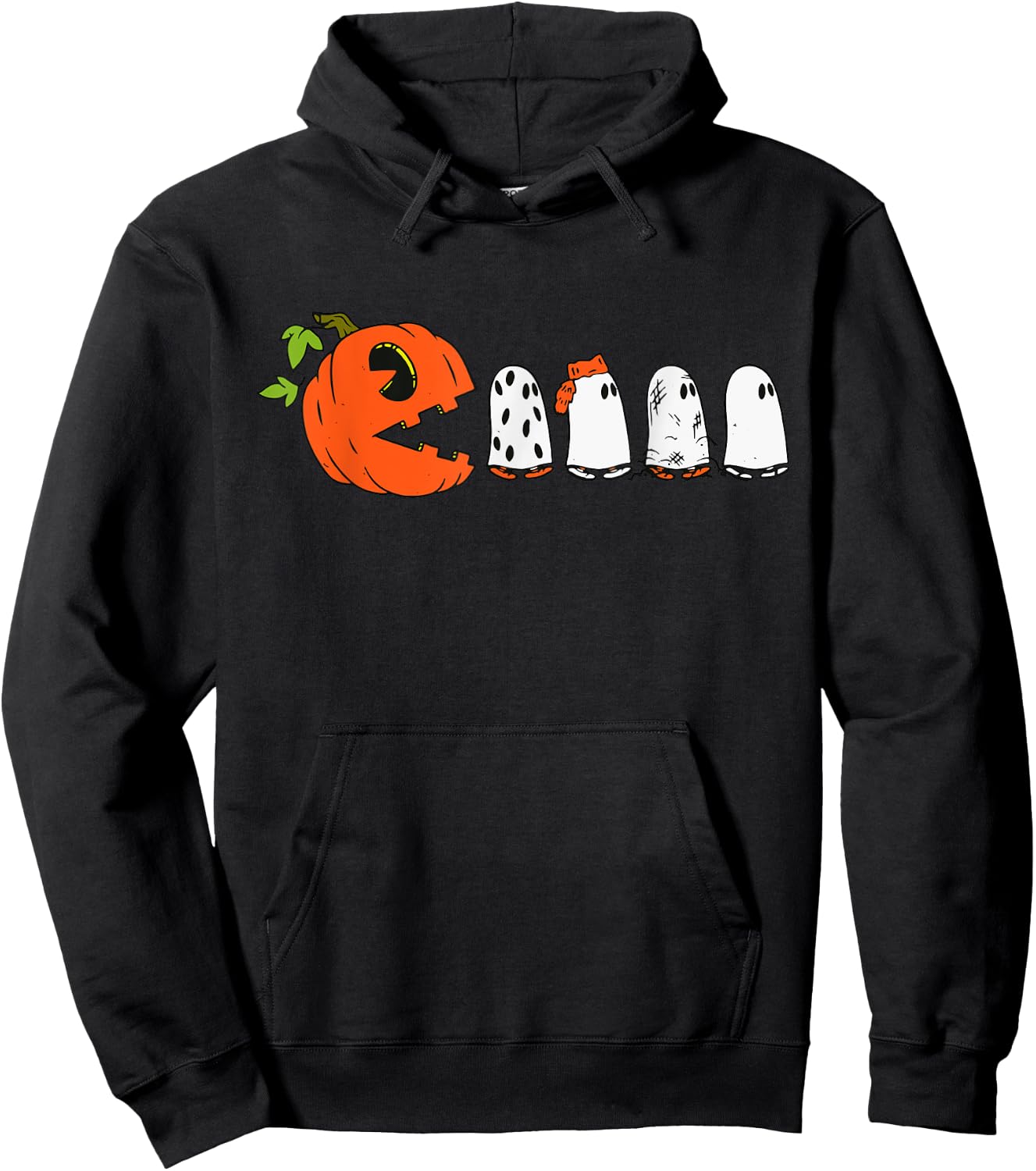 Halloween Pumpkin Funny Ghosts Boys Kids Women Men Hoodie - Hoodie | Black