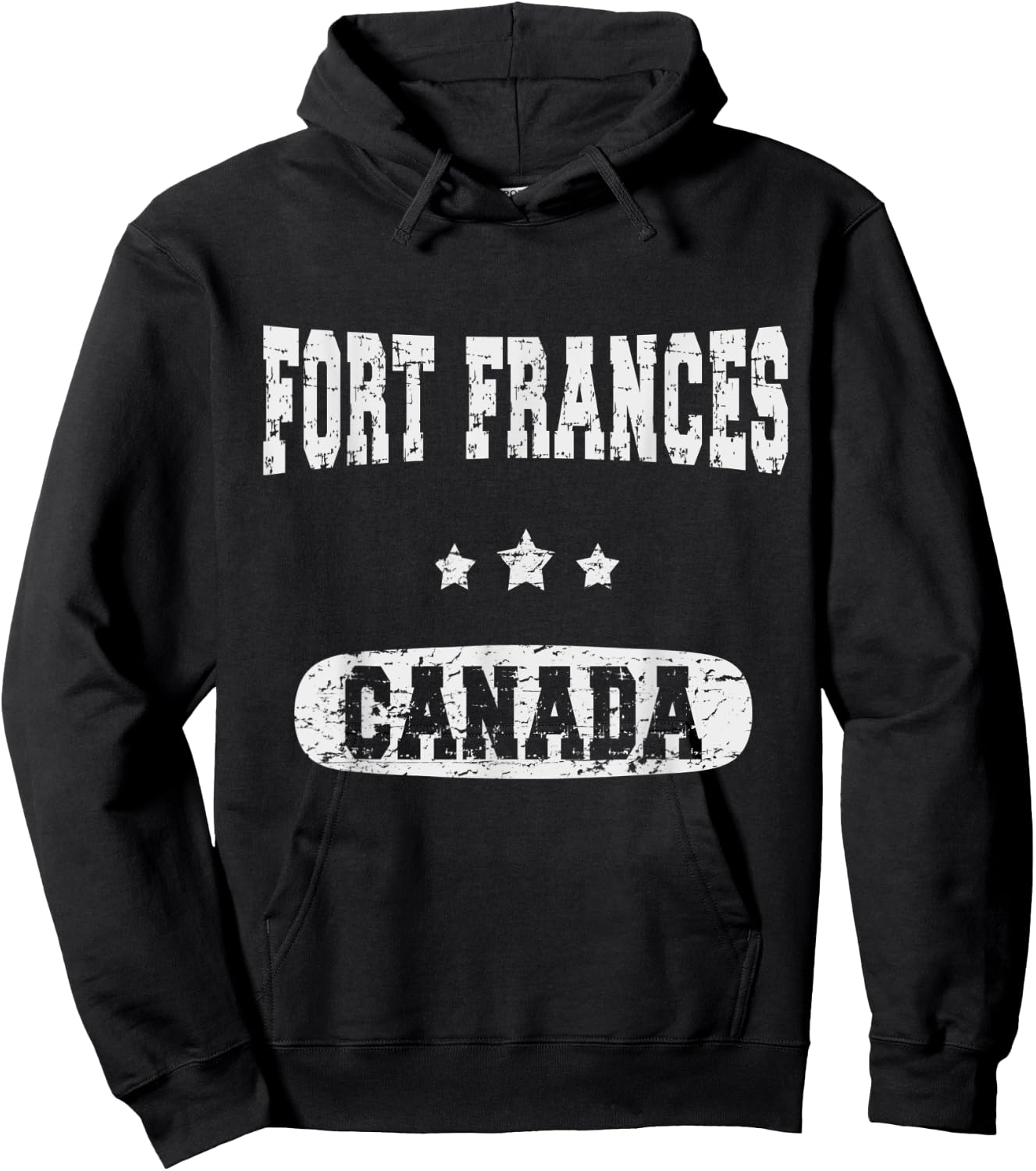 Vintage Fort Frances Canada Hoodie - Hoodie | Black