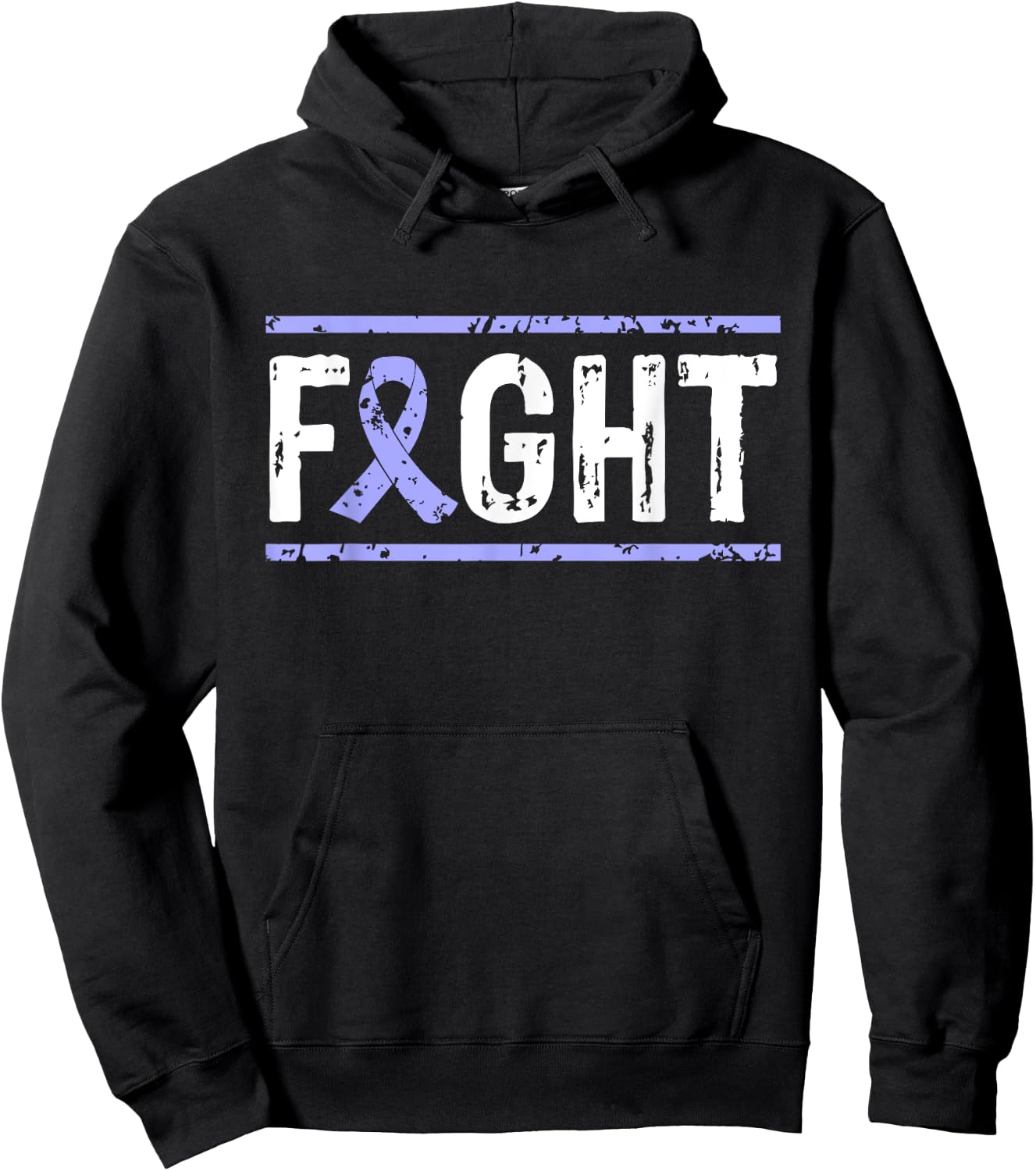 Cancer Warriors co Gastric Cancer Awareness Fight Cancer Periwinkle Ribbon for -Adults, Black, Small Hoodie - Hoodie | Black