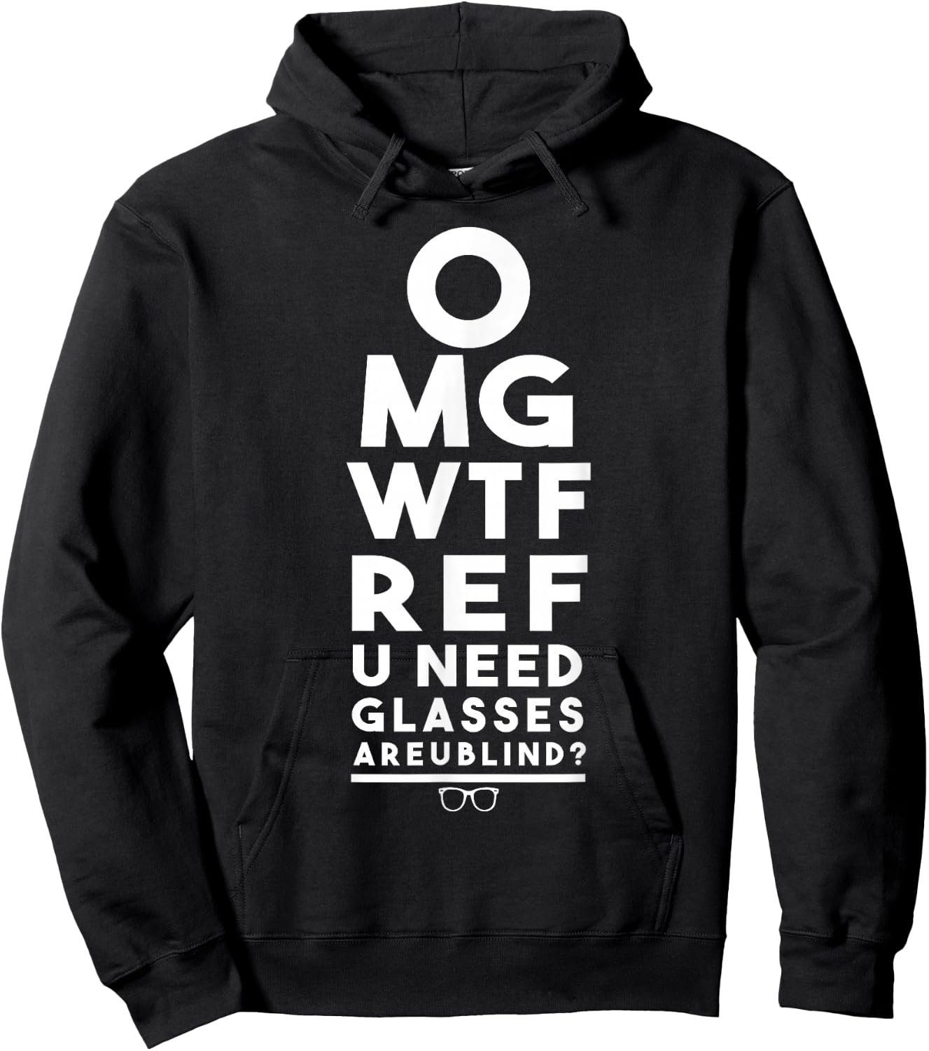 OMG WTF Ref U Need Glasses Are U Blind sports t shirt Hoodie - Hoodie | Black