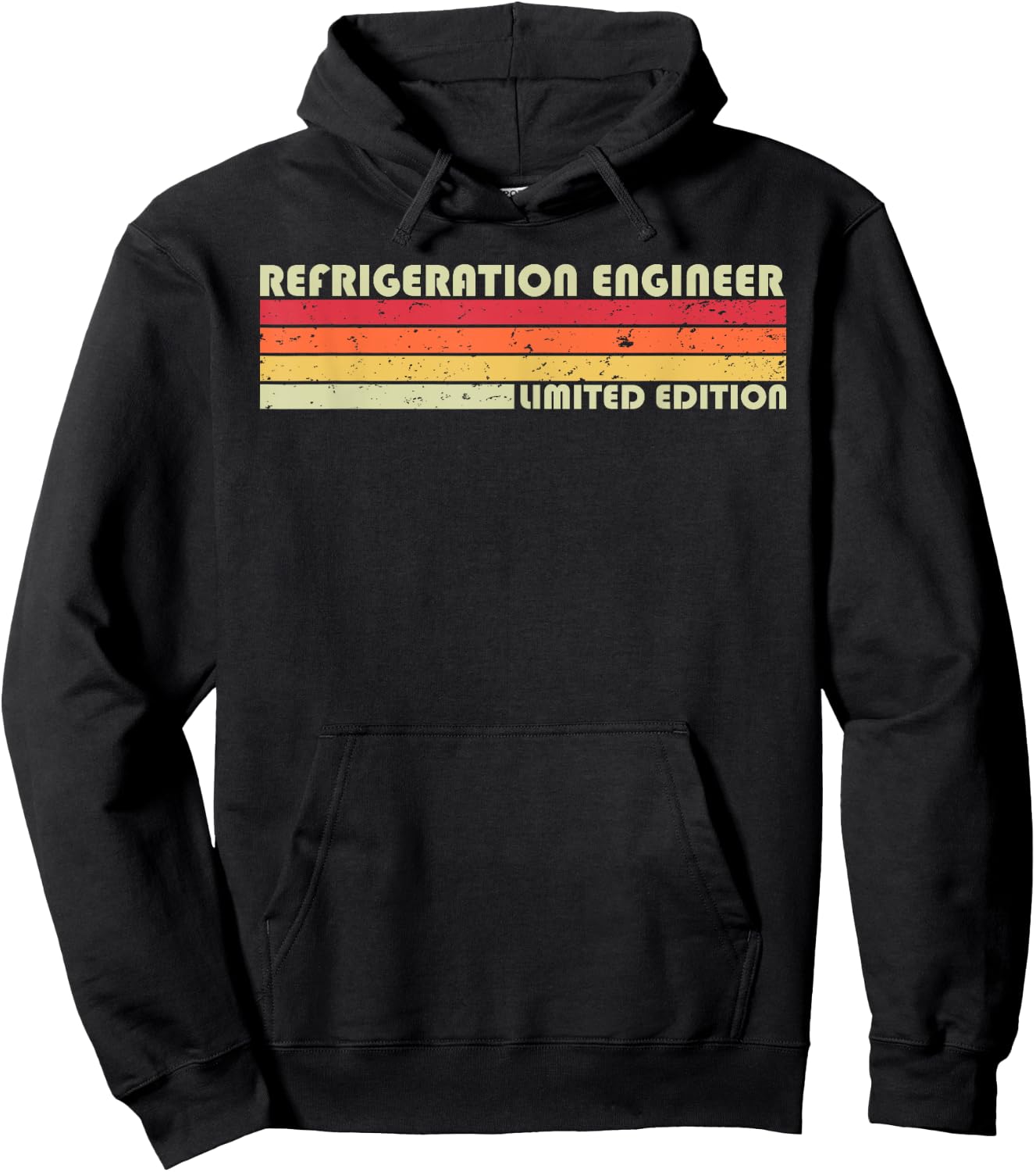 REFRIGERATION ENGINEER Funny Job Title Birthday Worker Idea Hoodie - Hoodie | Black