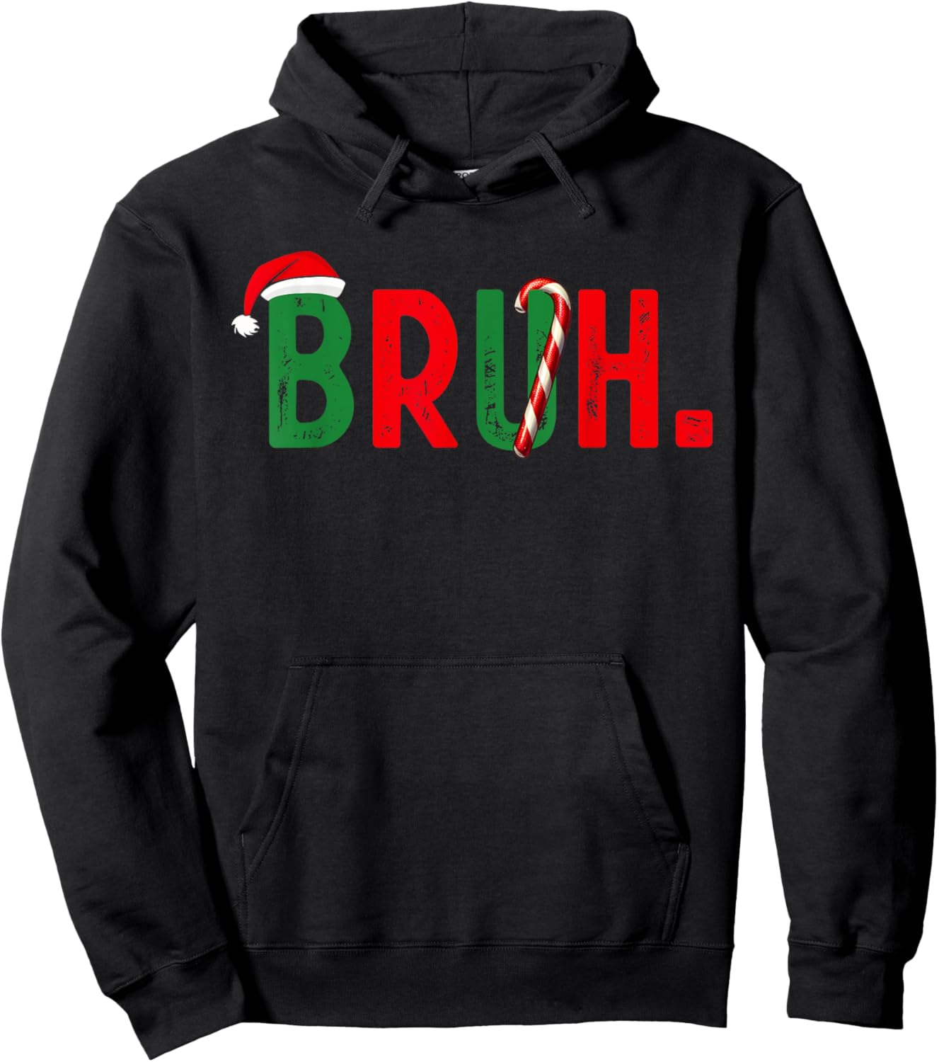 Family Candy Bruh Funny Christmas Boys Kids Xmas Pajamas Hoodie - Hoodie | Black
