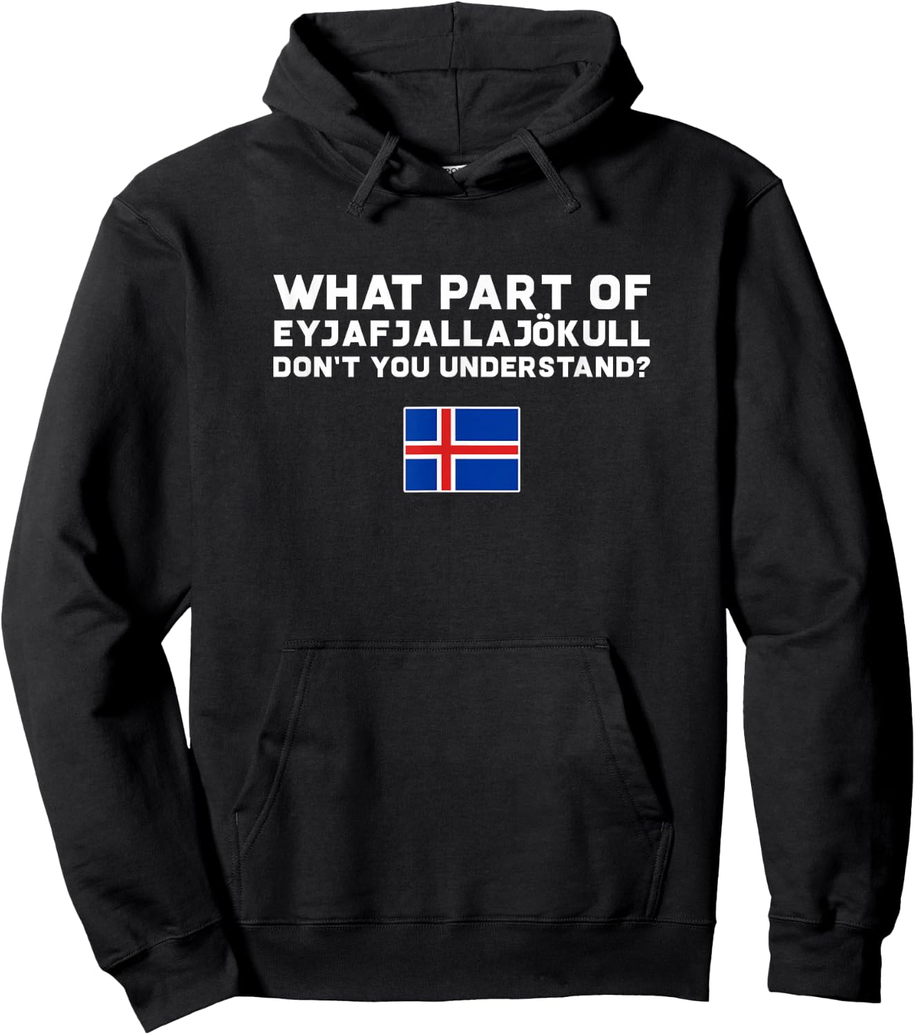 Funny Volcano Iceland Hoodie - Hoodie | Black