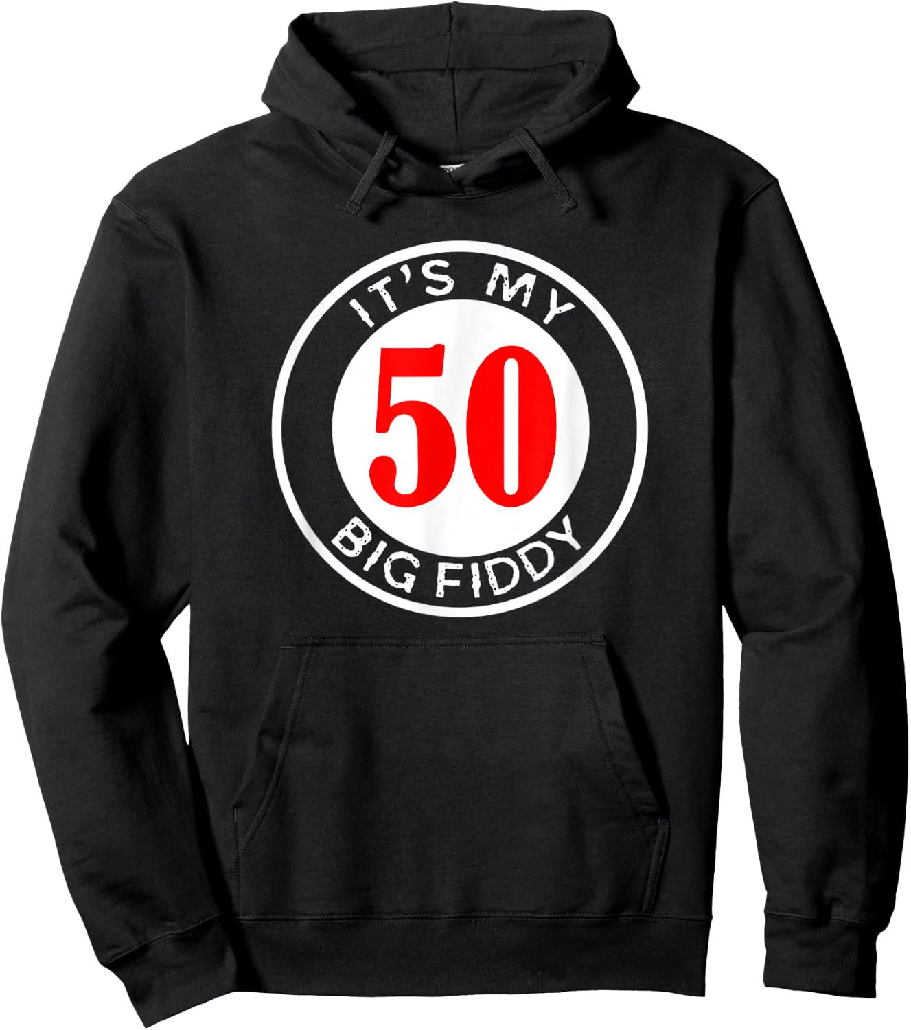 It's My Big Fiddy Party Committee Fiftieth Birthday Hoodie - Hoodie | Black