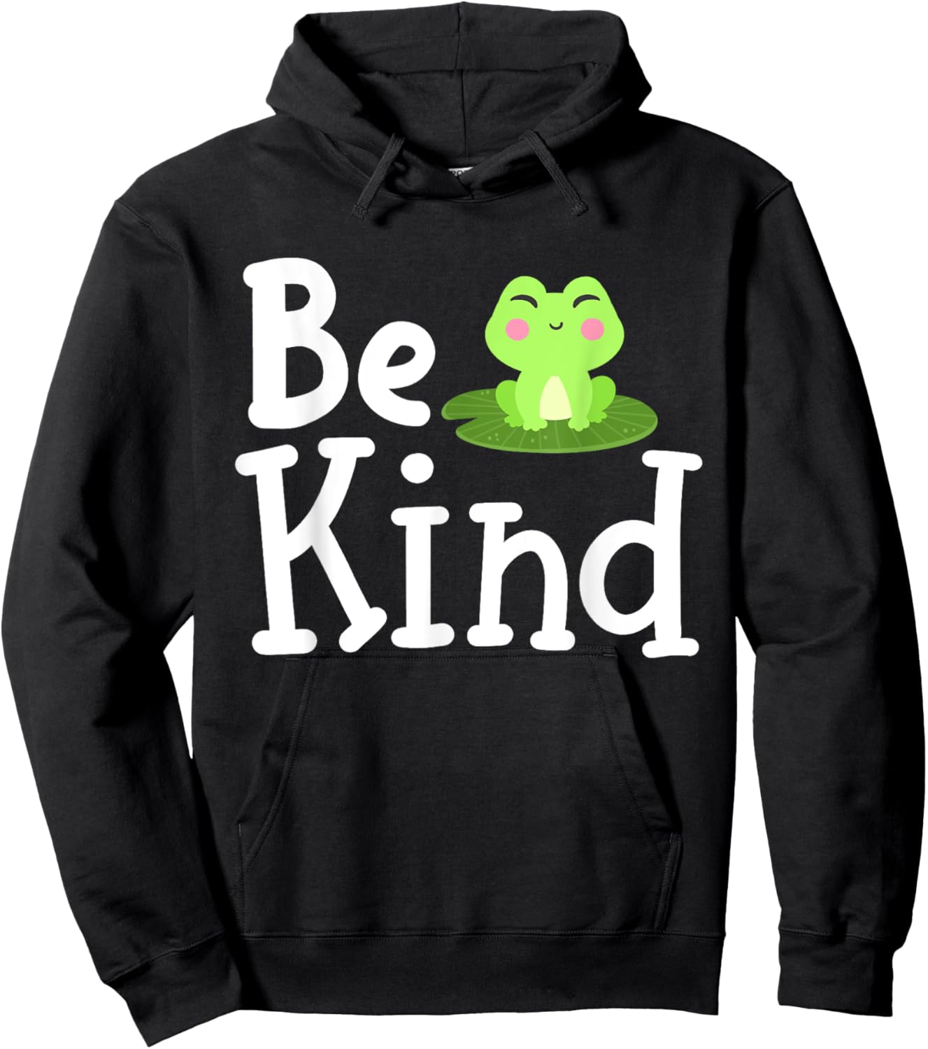 Frog Be Kind Inspirational Kindness Men Women Kids Family Hoodie - Hoodie | Black
