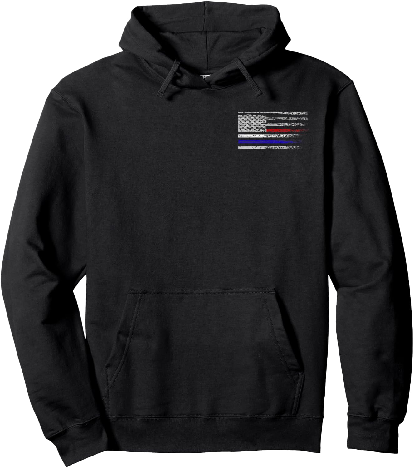 Police Fire EMS First Responder American Flag Firefighter Hoodie - Hoodie | Black