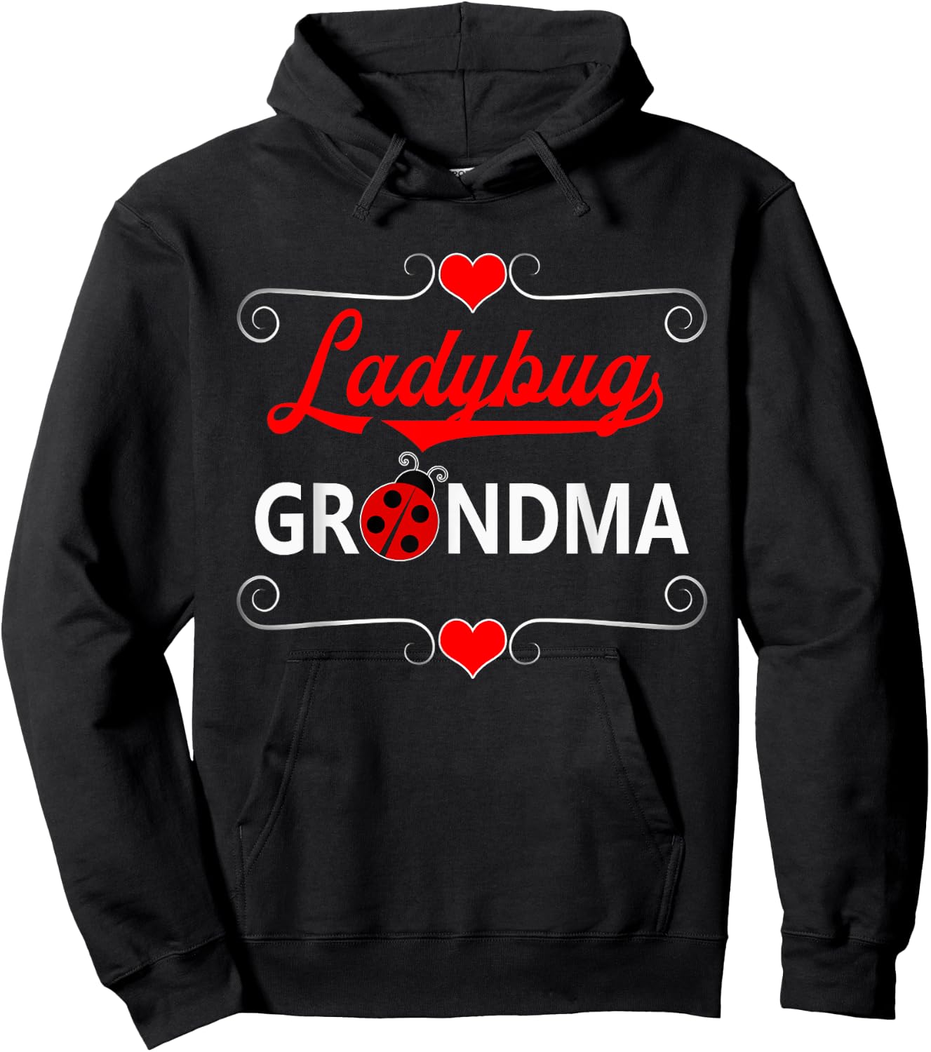 Ladybug Grandma Ladybird Cute Hoodie - Hoodie | Black